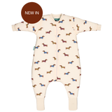 Sleeping jumpsuit with sleeves and socks - Fancy Teckels - TOG 2.5