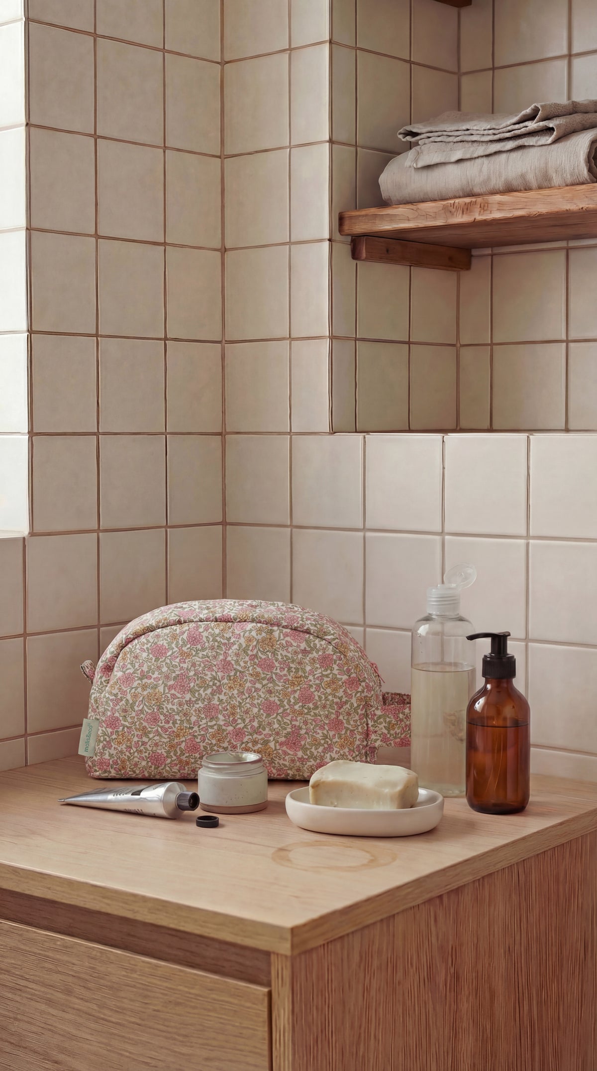 Toiletry bag - Teddy Mocca