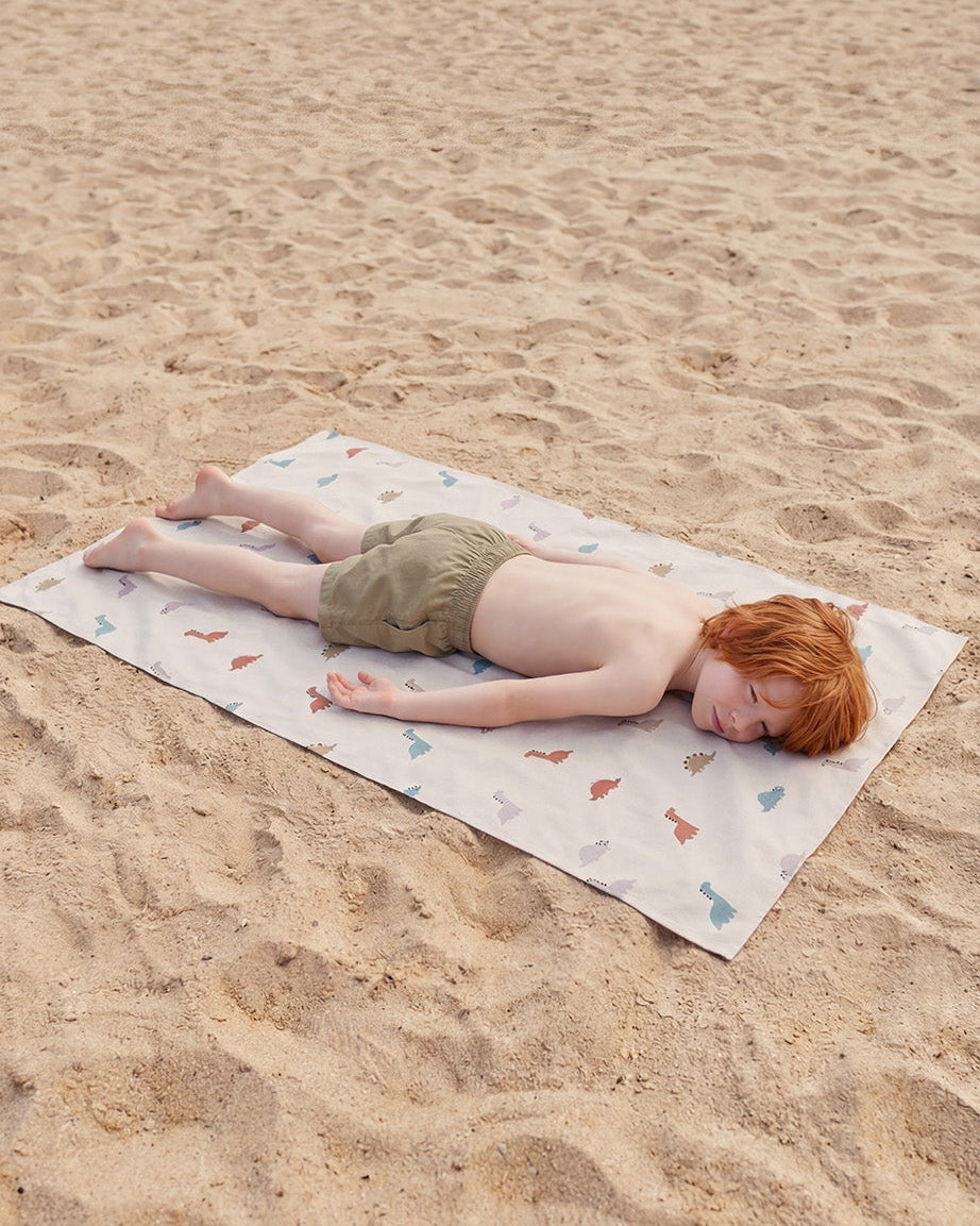 Telo Mare Microfibra Con Uccelli Disegnati A Mano | Antisabbia E Asciugatura Rapida | 130x80 Cm | Per Spiaggia, Viaggi E Picnic