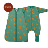 Gingerbread Siblings Pack (2 products): Sleeping jumpsuit and baby sleeping bag (TOG 2.5)