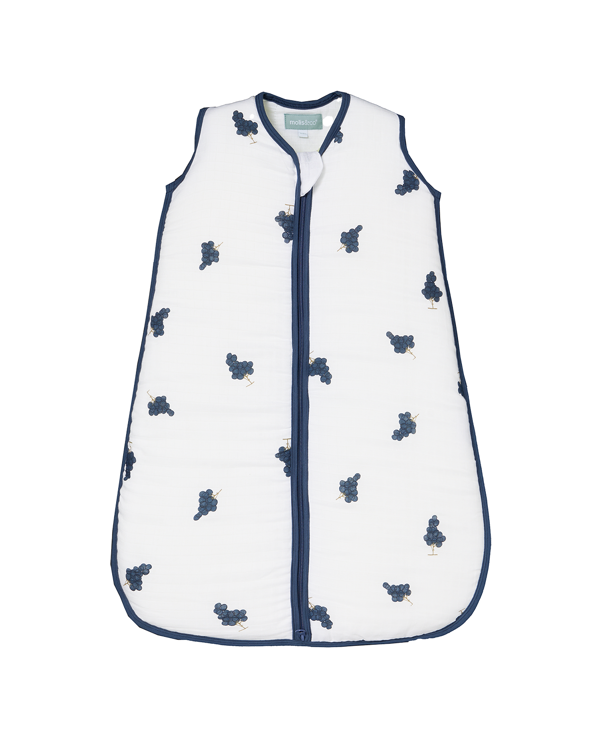 Baby sleeping bag - Bamboo muslin - Grapes - TOG 2.5