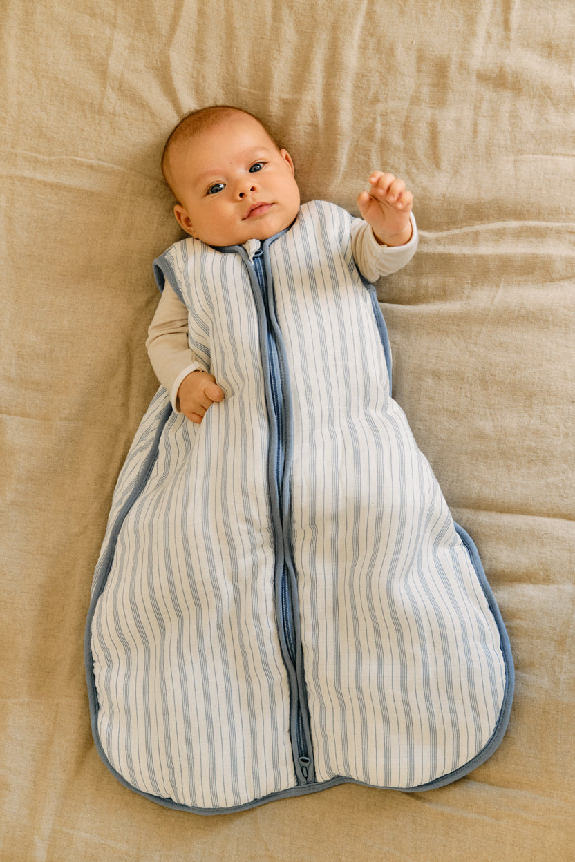 Baby sleeping bag - Bamboo muslin - Harbour Lines - TOG 2.5