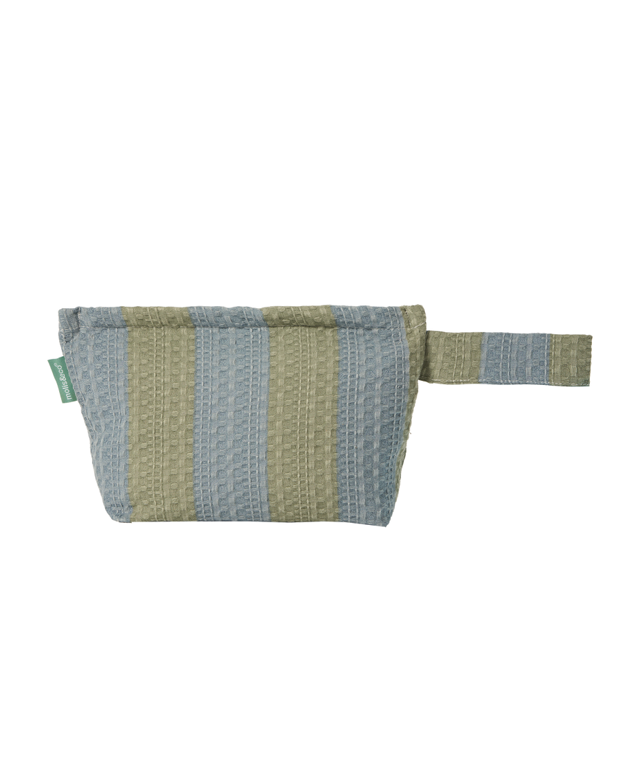 Neceser - Khaki & Blue Stripes