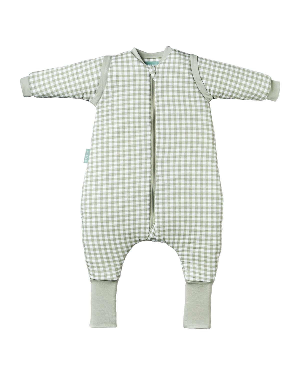 Sleeping jumpsuit with sleeves and socks - Mint Tea - TOG 2.5