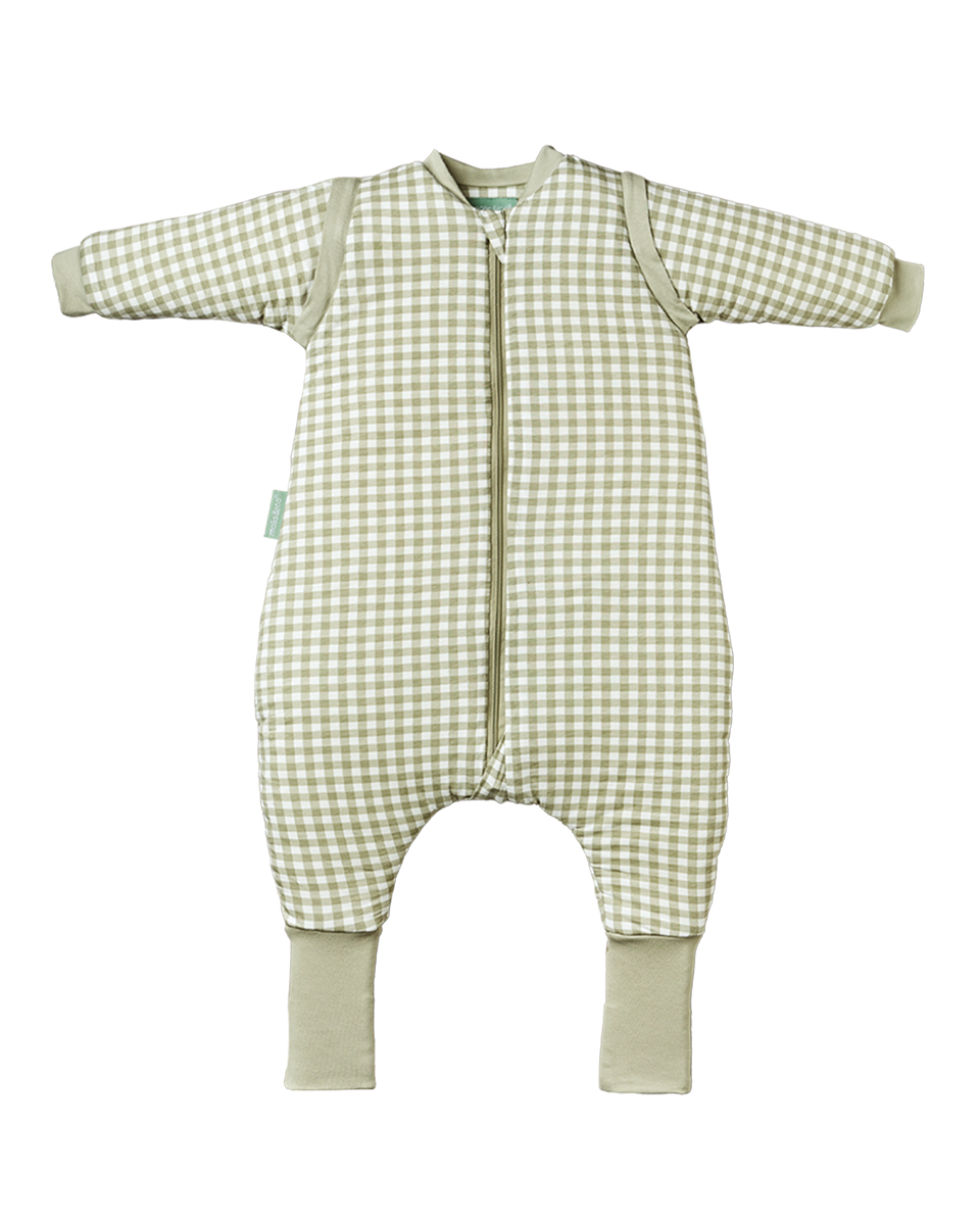 Sleeping jumpsuit with sleeves and socks - Mint Tea - TOG 2.5