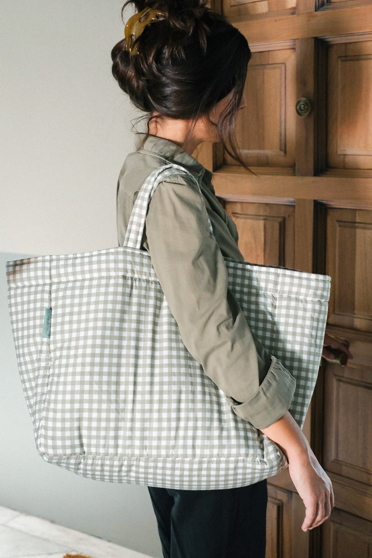 Spaziergang pack Mint Tea (4 produkte): Kinderwagen-Fußsack + Shopper-Tasche + Faltbare Wickelauflage + Kulturbeutel