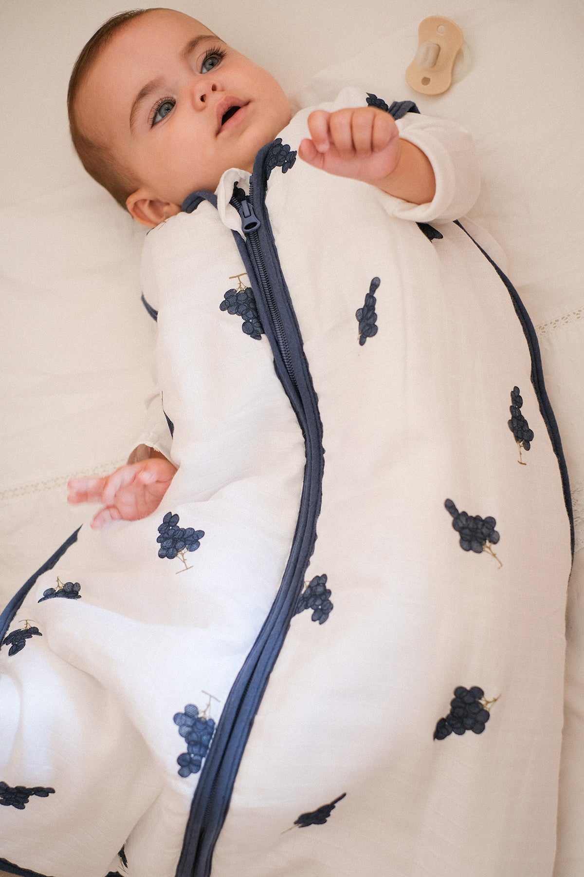 Babyschlafsack - Bambus Musselin - Grapes - TOG 2.5