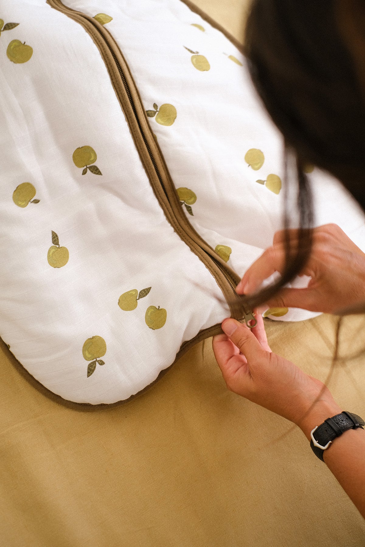 Babyschlafsack - Bambus Musselin - Apples - TOG 2.5