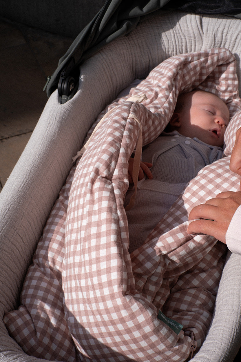 schlafsack babywanne winter fußsack kinderwagen - Dusty Rose
