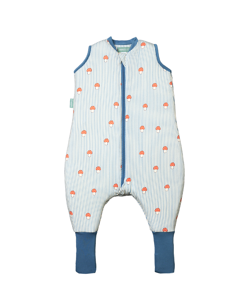 Sleeping jumpsuit with socks - Mushrooms - TOG 1