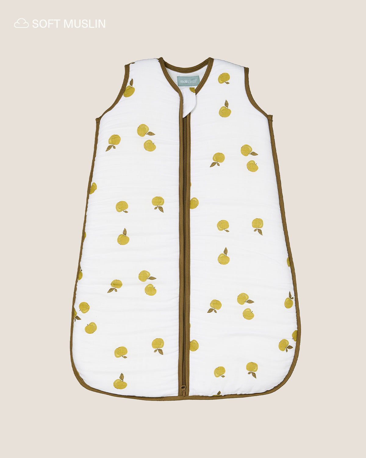 Saco de dormir bebé - Muselina de bambú - Apples - TOG 2.5