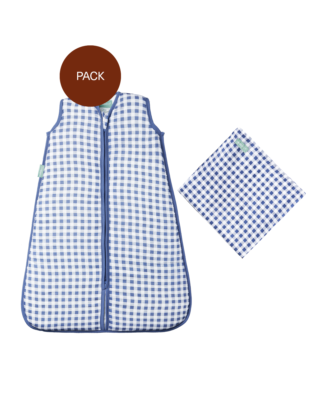 Pack Muselina Bebé Fjord (2 productos): manta de muselina de algodón + saco de dormir de muselina TOG 2.5