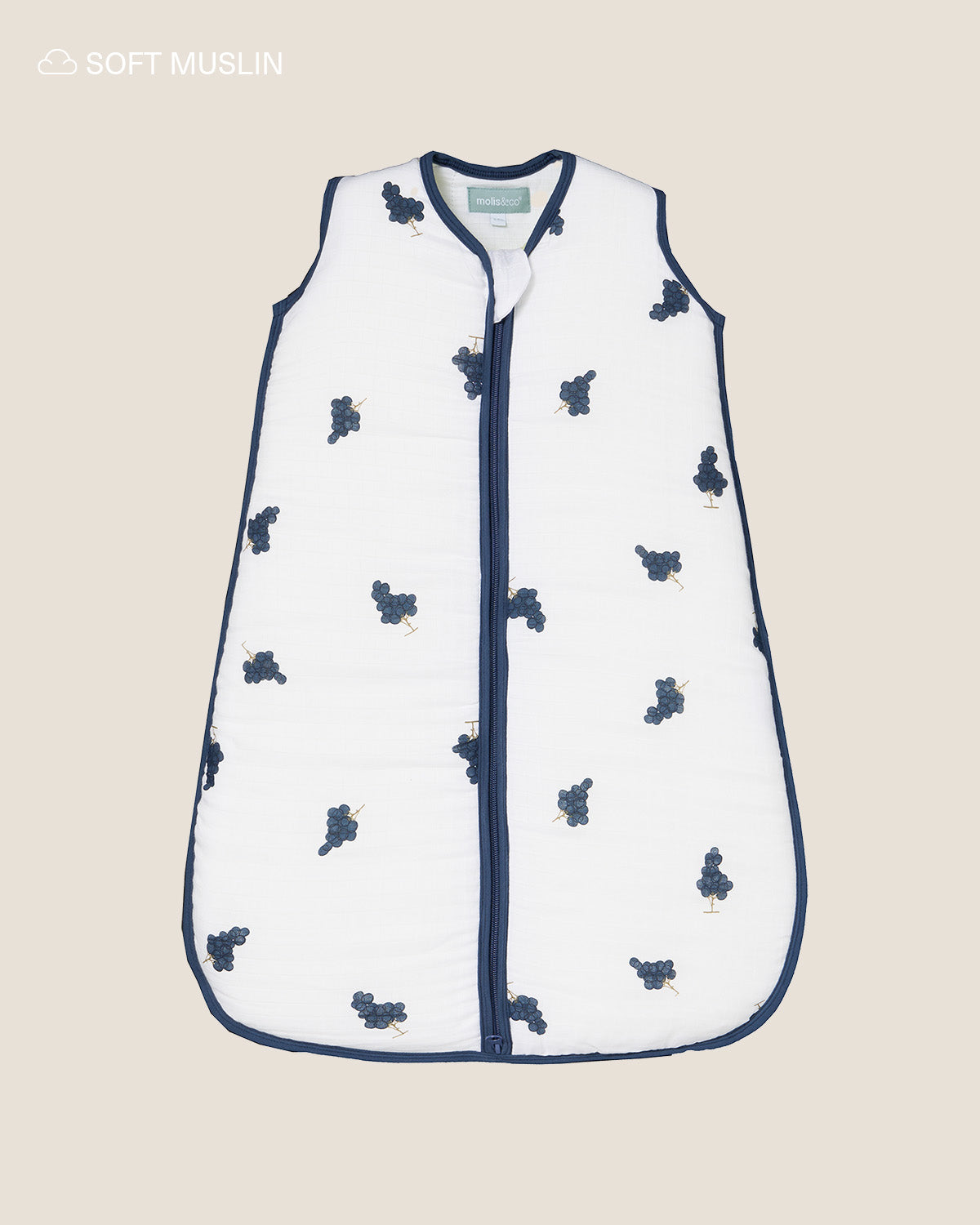 Saco de dormir bebé - Muselina de bambú - Grapes - TOG 2.5
