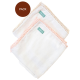 Pack duo - 2 couvertures en mousseline - Pink et Beige