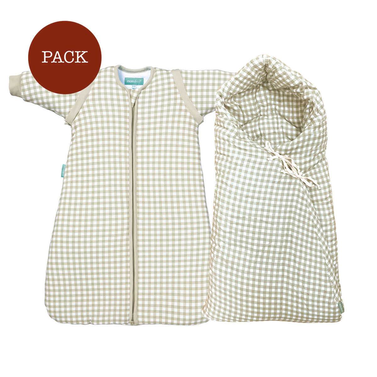 Pack Mint Tea (2 products): winter footmuff + sleeping bag TOG 2.5