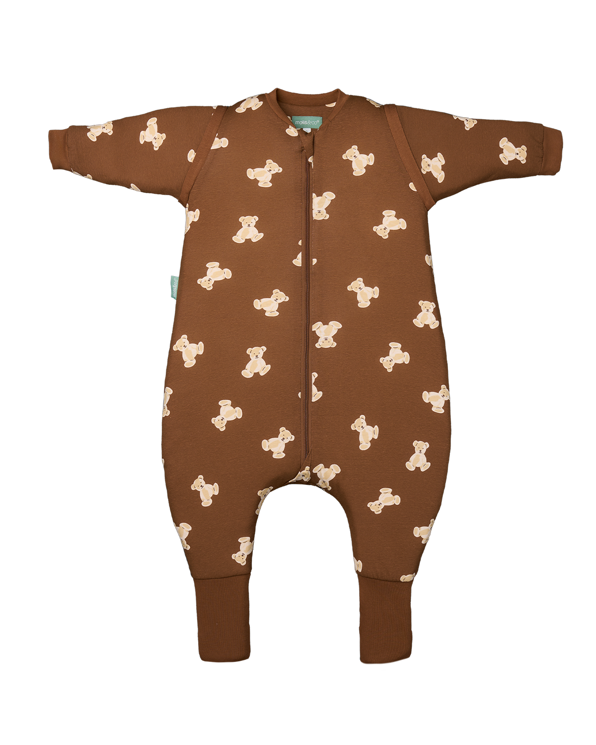 Pijama manta con mangas y calcetines antideslizantes - Teddy Mocca - TOG 1