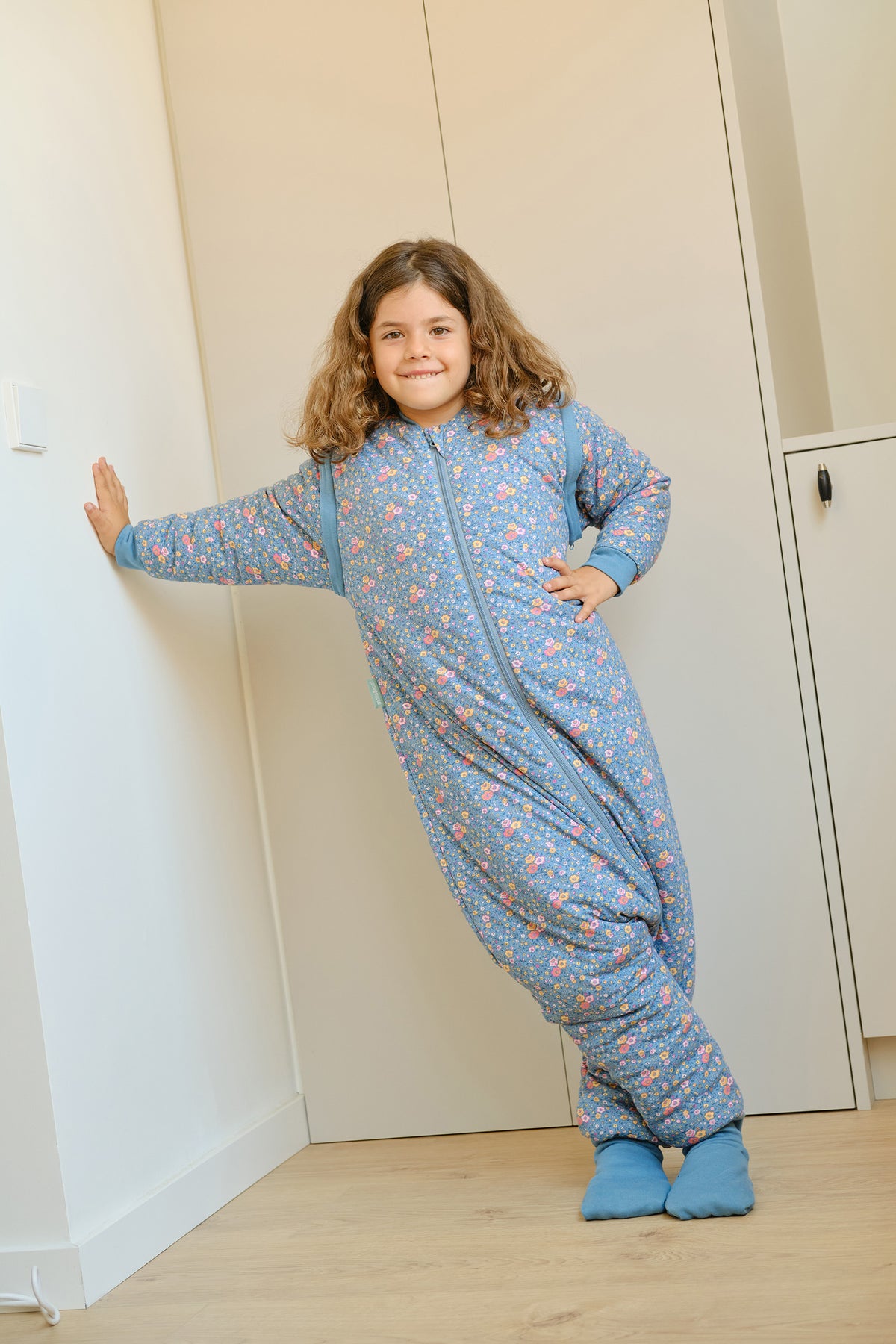Sleeping jumpsuit with sleeves and socks - Wild Orchid - TOG 2.5