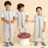 Sleeping jumpsuit with socks - Mushrooms - TOG 1