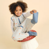 Sleeping jumpsuit with socks - Mushrooms - TOG 1