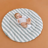 Rounded crawling blanket - Popcorn Stripes
