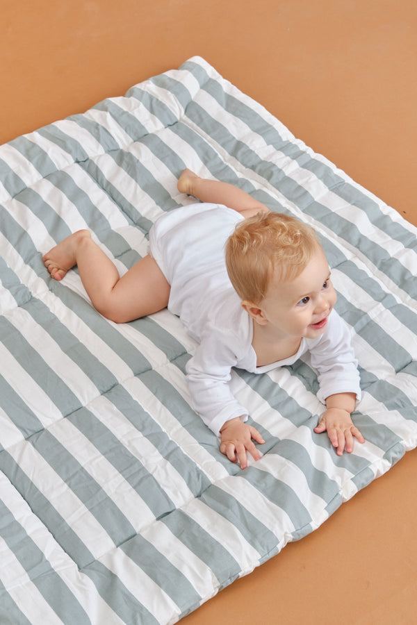 CRAWLING BLANKET - POPCORN STRIPES