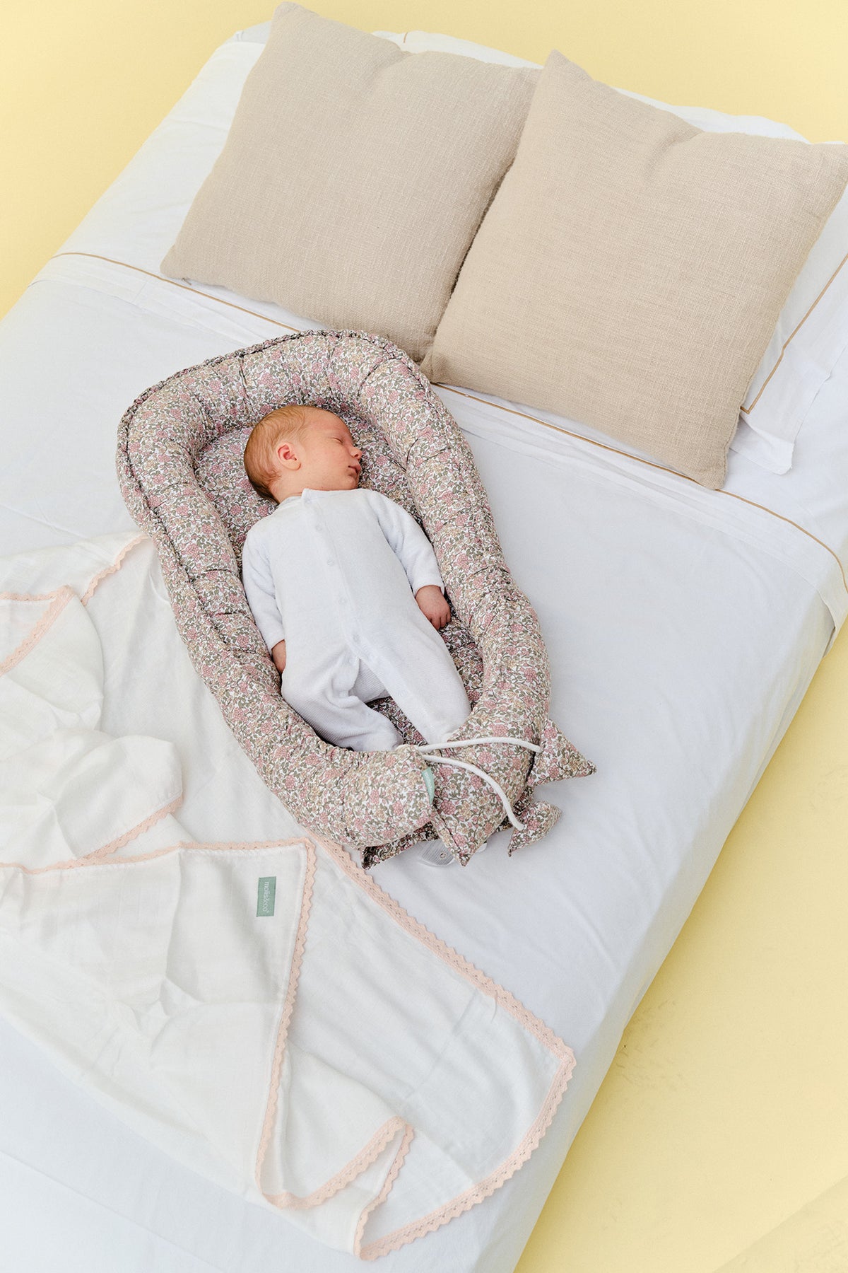 Confezione da due coperte in mussola di cotone - Pink e Beige