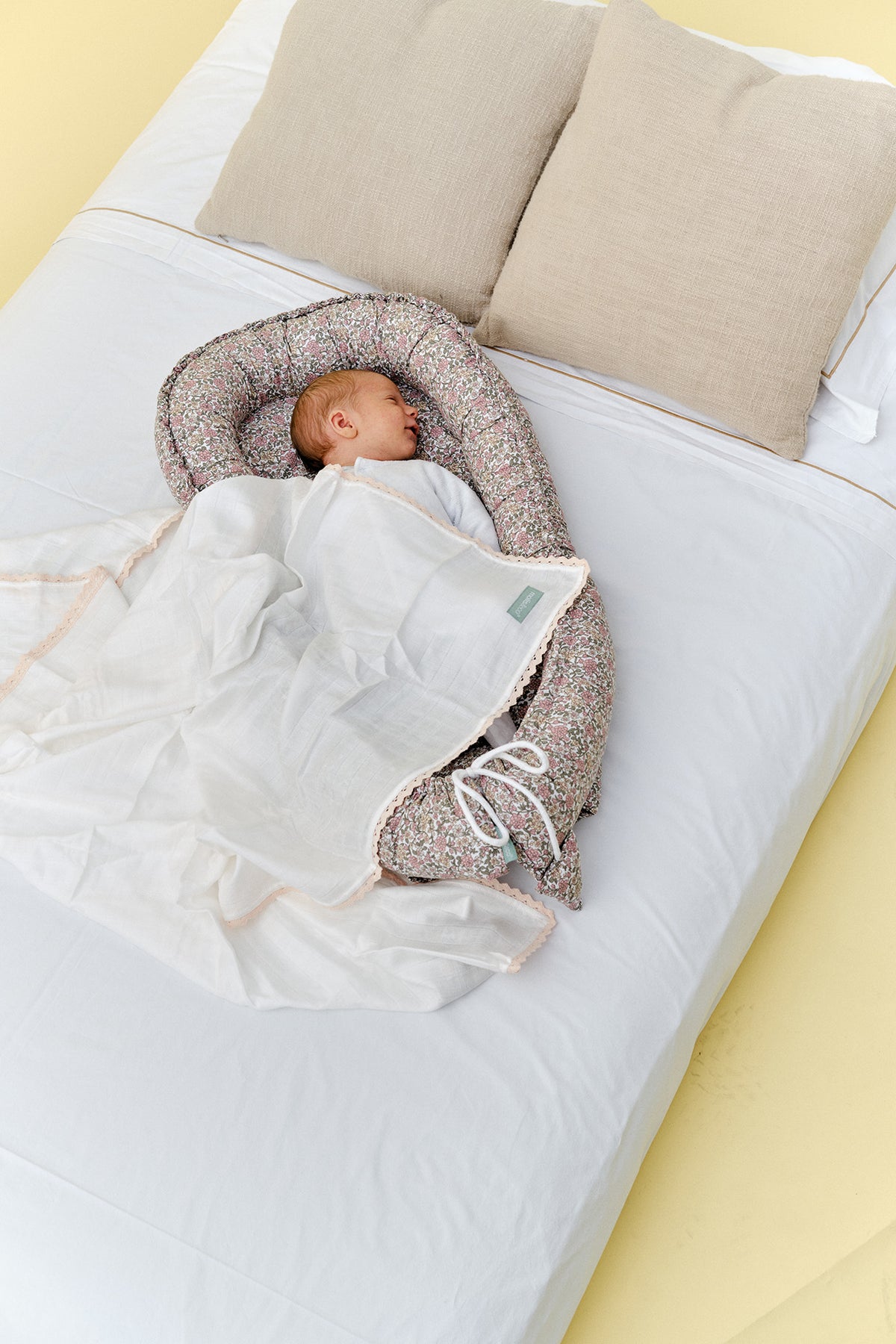 Confezione da due coperte in mussola di cotone - Pink e Beige
