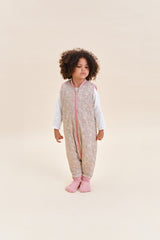 SLEEPING JUMPSUIT - PASTEL FLORAL - TOG 2.5 - WITH SOCKS