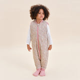Schlafsack mit Füßen und rutschfesten Socken - Pastel Floral - TOG 2.5