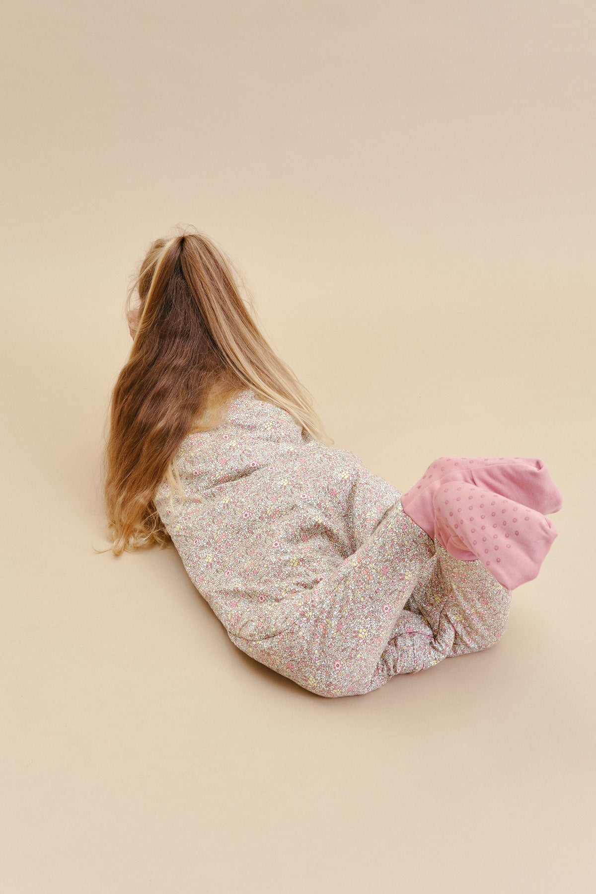 Sleeping jumpsuit with socks - Pastel Floral - TOG 2.5