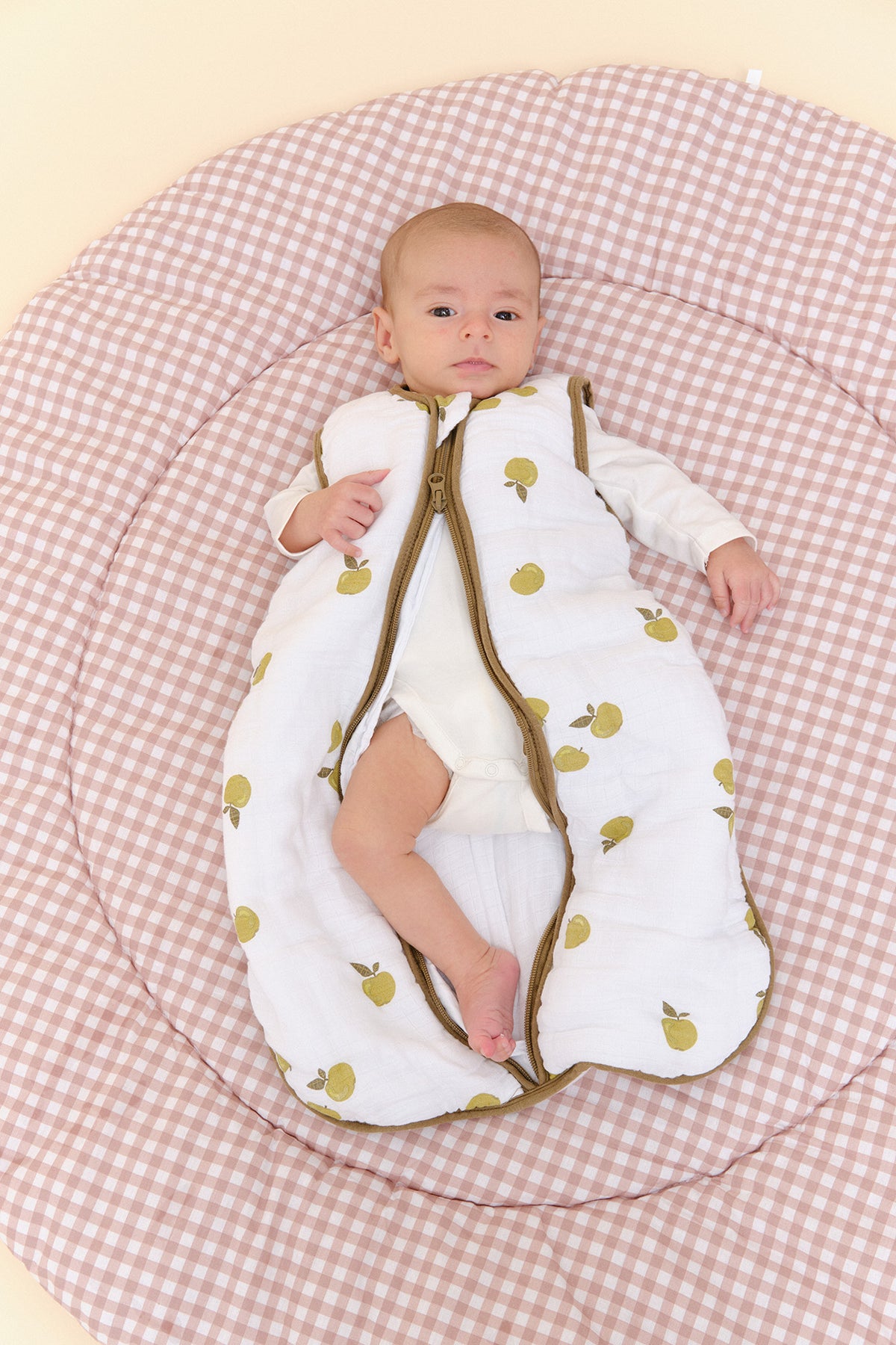 Babyschlafsack - Bambus Musselin - Apples - TOG 2.5