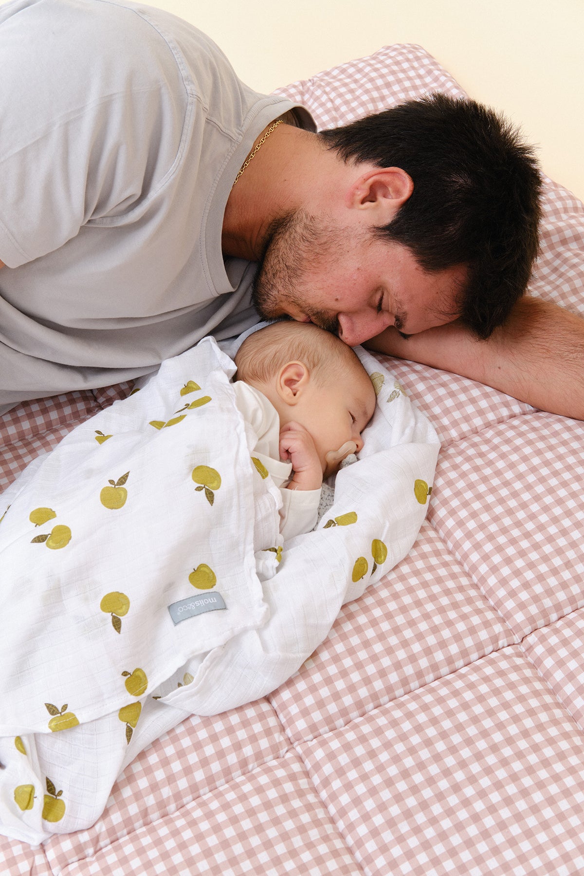 Muslin bamboo blanket - Apples