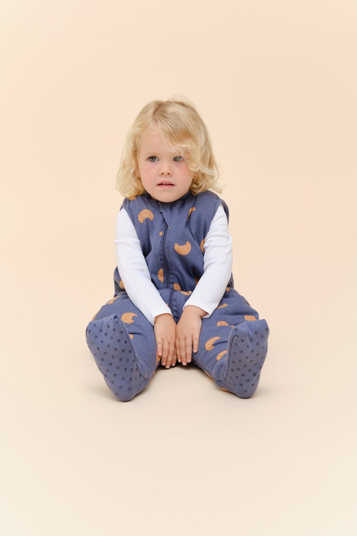 Pijama manta con calcetines antideslizantes - Croissants - TOG 2.5