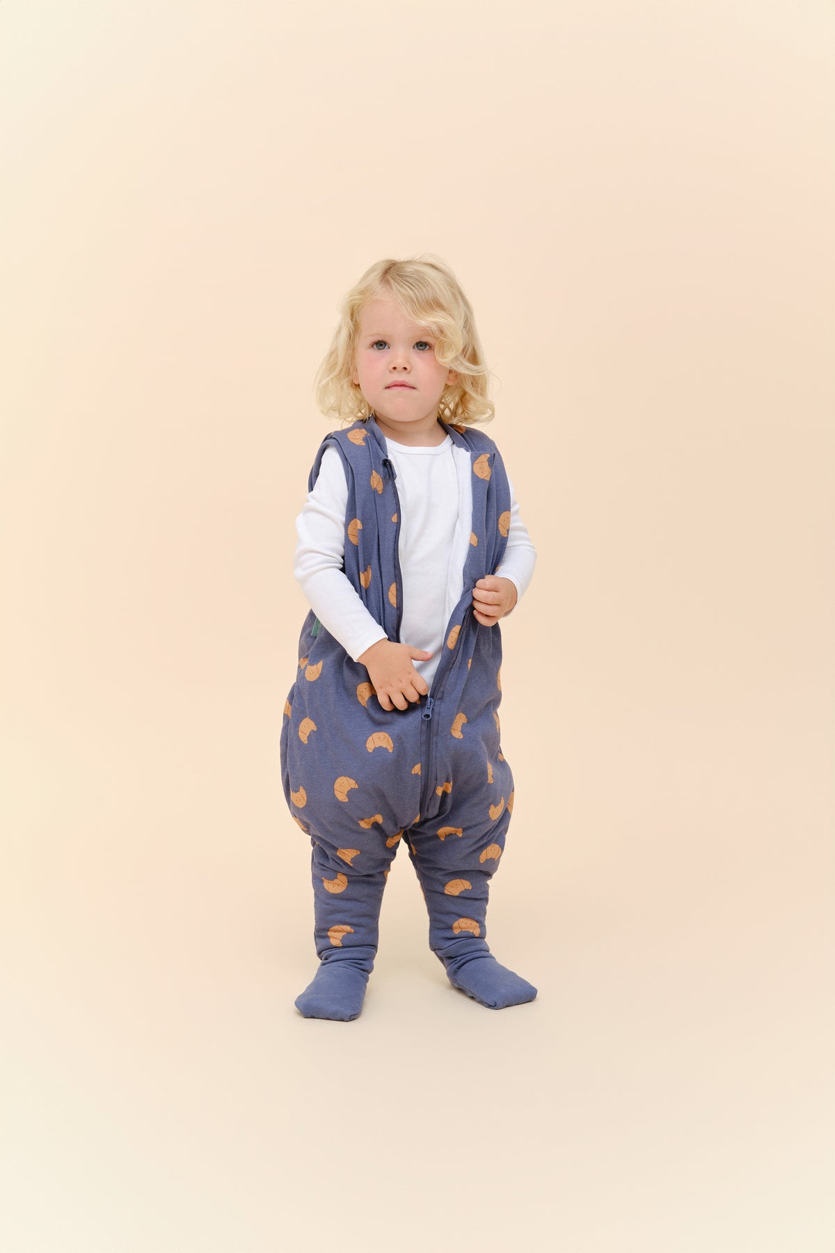 Pijama manta con calcetines antideslizantes - Croissants - TOG 2.5
