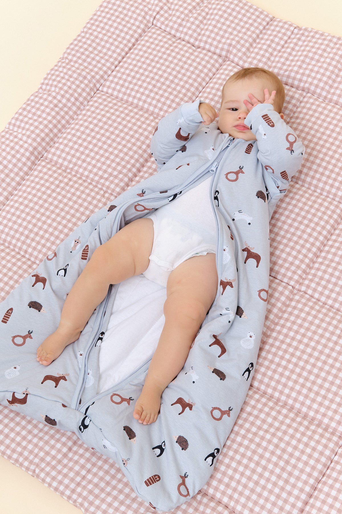 Baby sleep sack with sleeves - Winter Animals - TOG 2.5