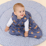 Rounded crawling mat - Blue Garden