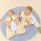 Rounded crawling mat - Blue Garden