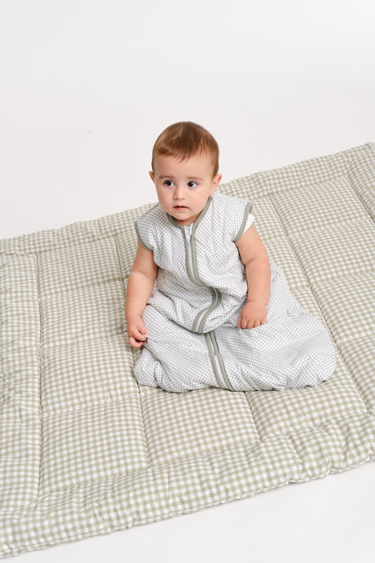 Babyschlafsack - Vichy Green - TOG 1
