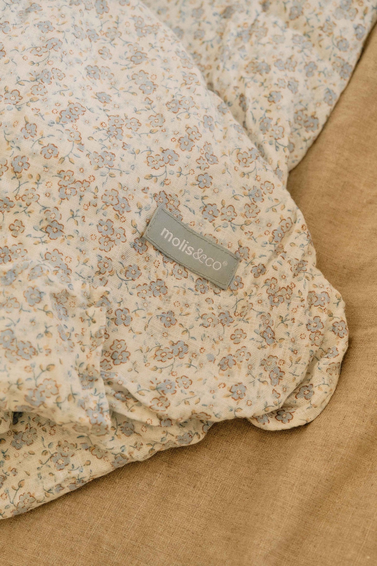 Coperta in mussola di bambu - Blue Blossom
