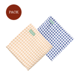 Muslin blanket pack (2 units): Fjord & Vichy Sand