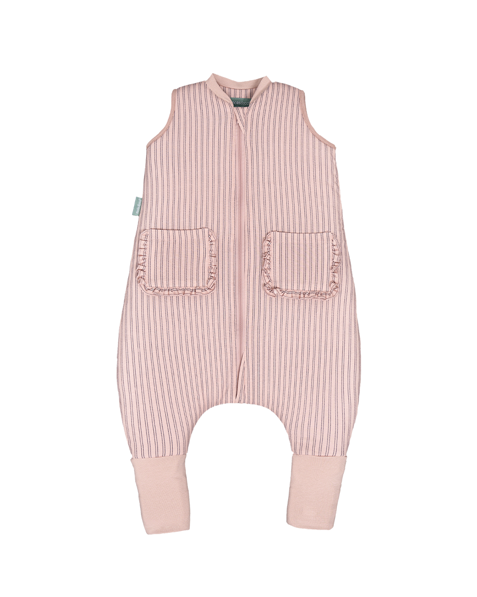 Gigoteuse à pieds  avec chaussettes antidérapantes - Navy and Pink Stripes  - TOG 2.5