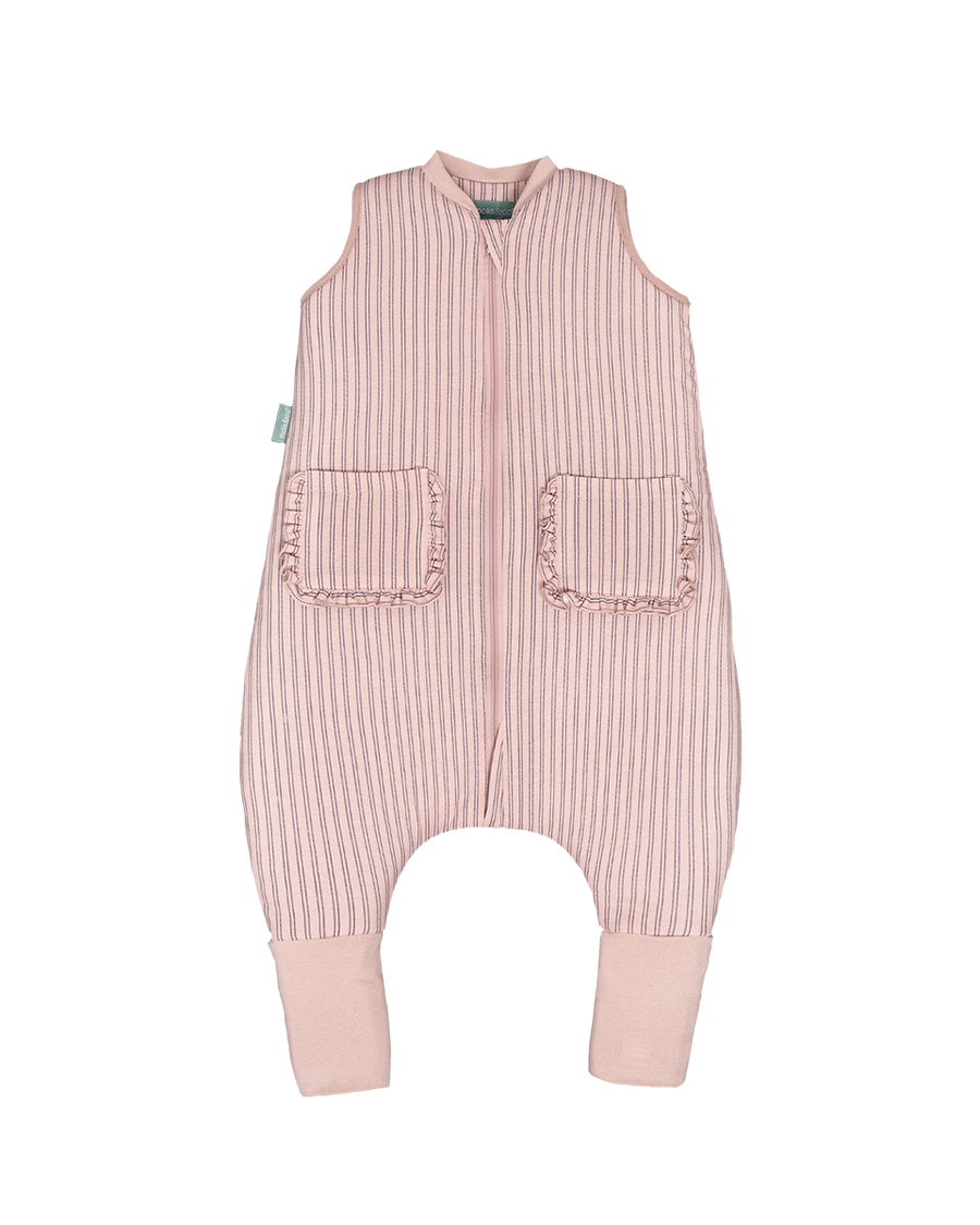 Sacco nanna con piedini e calzini antiscivolo - Navy and Pink Stripes  - TOG 2.5