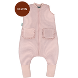 Pijama manta con calcetines antideslizantes - Navy and Pink Stripes - TOG 2.5