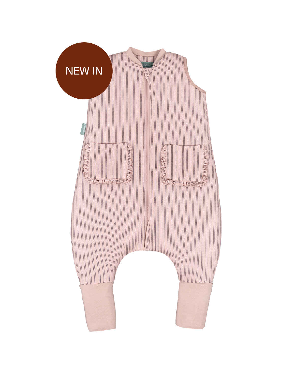 Pijama manta con calcetines antideslizantes - Navy and Pink Stripes - TOG 2.5