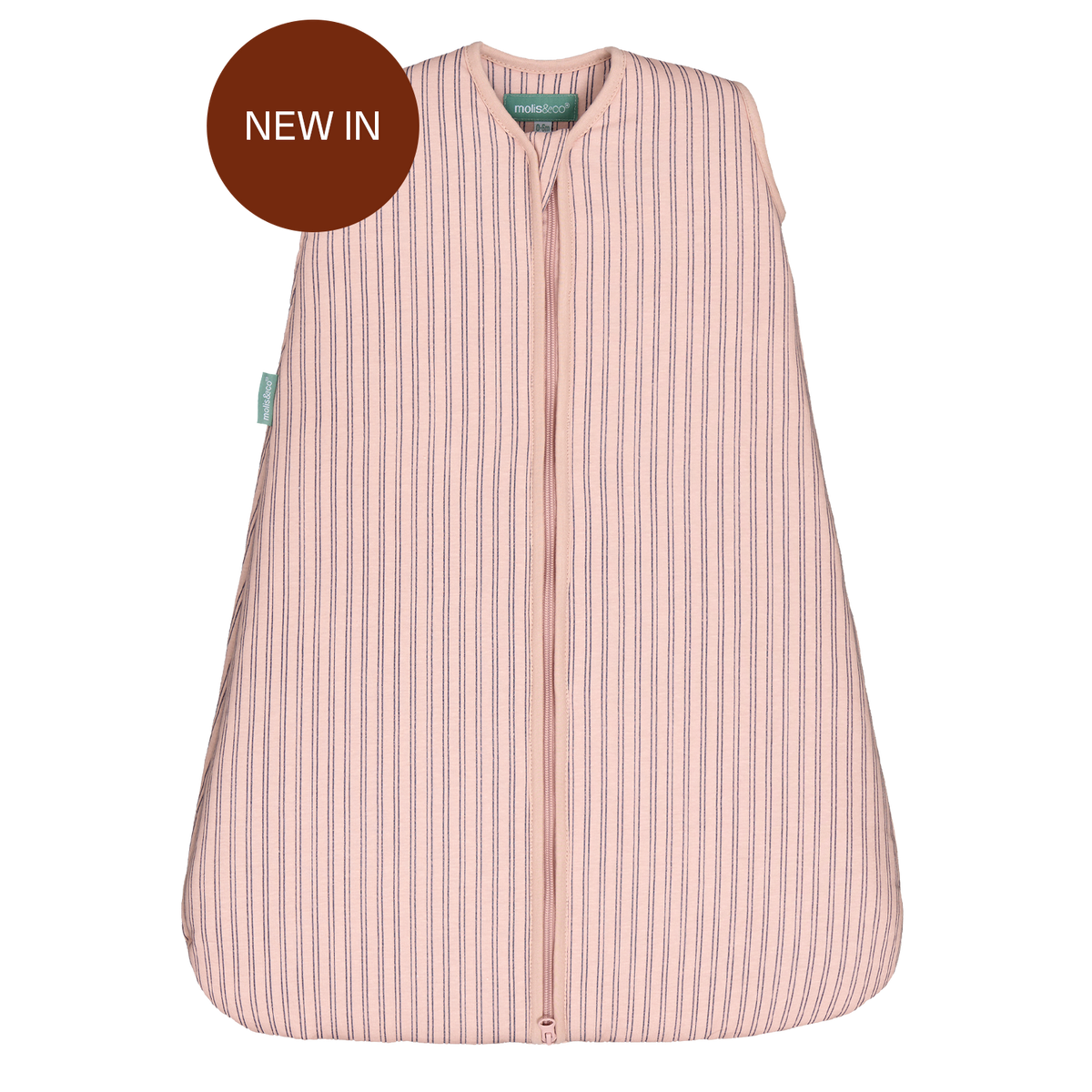 Baby sleeping bag - Navy and Pink Stripes - TOG 2.5