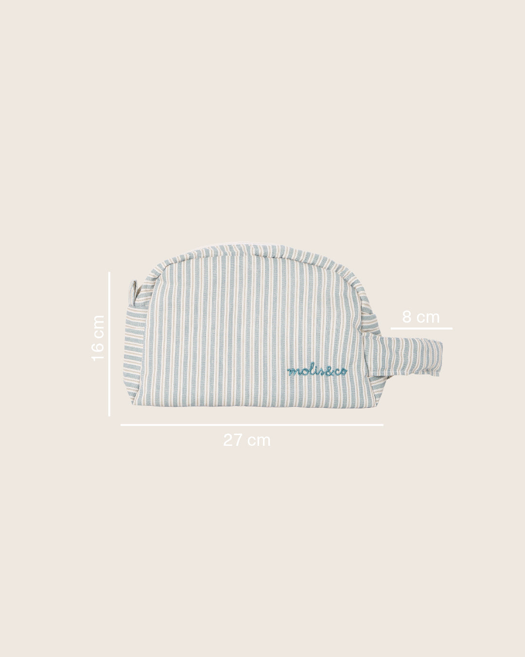 Travel toiletry bag - Blue Stripes