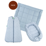Blue Garden Pack (3 products): baby nest + crawling mat + TOG 2.5 sleeping bag