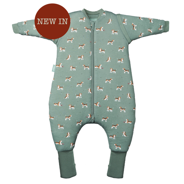 SLEEPING JUMPSUIT- BEAGLE - TOG 2.5 - WITH SOCKS AND SLEEVES