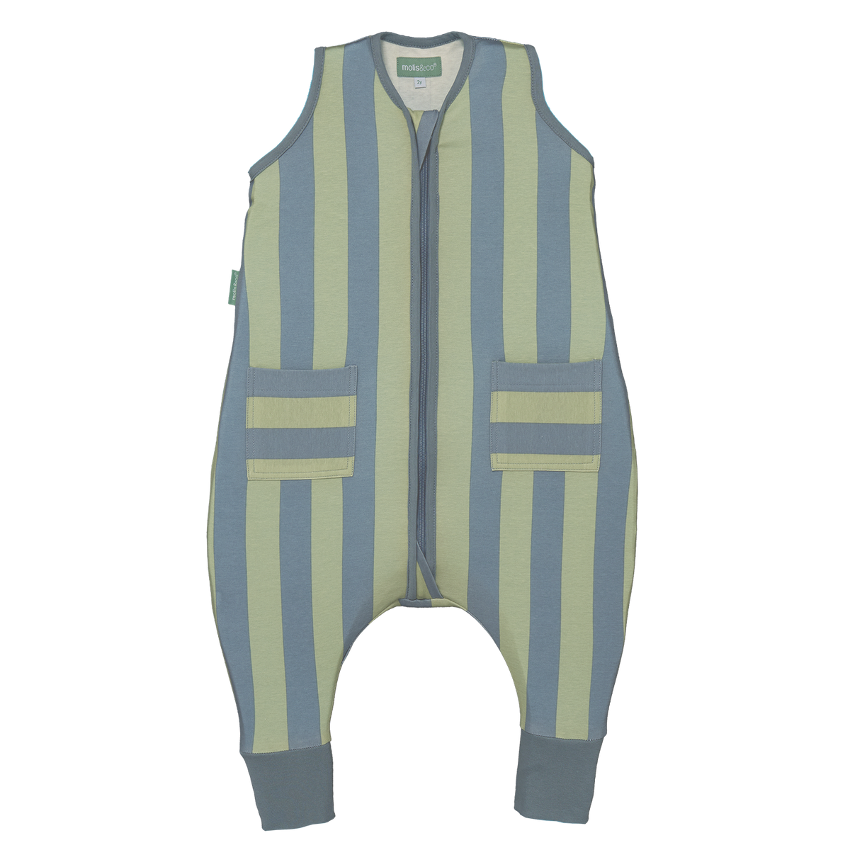 Pijama burbuja - Green & Blue Stripes - TOG 0.5