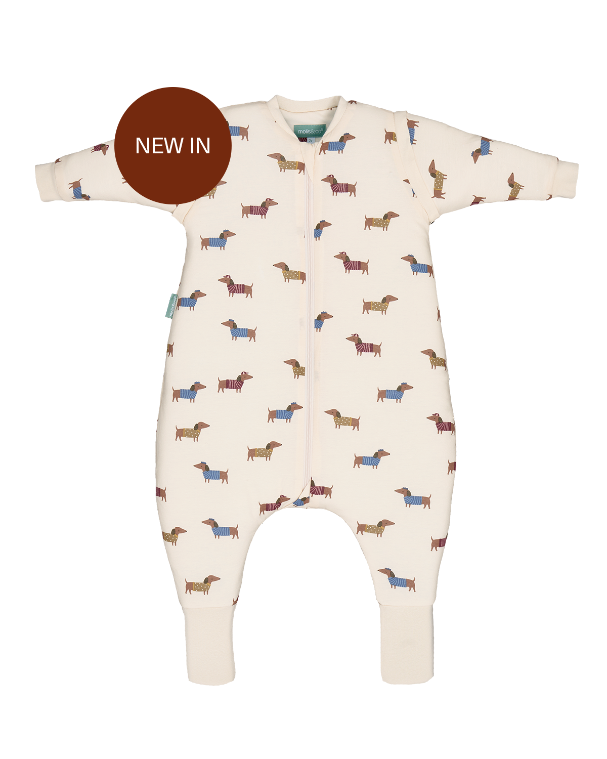 Pijama manta con mangas y calcetines antideslizantes - Fancy Teckels - TOG 2.5